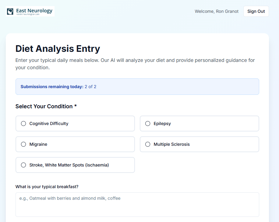 Unlocking Neurological Health with Tailored Diet Plans